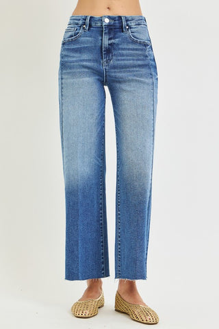 Risen High Rise Wide Side Seam Denim