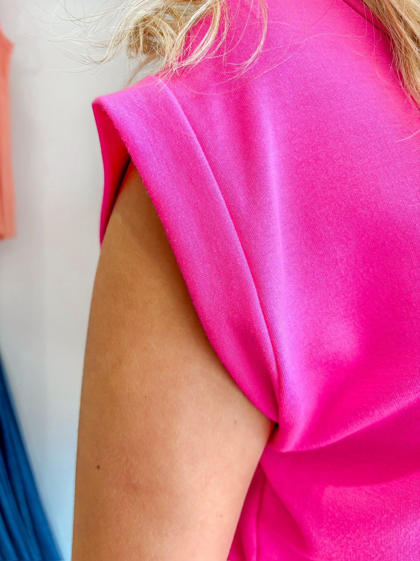 The Brittany Fuchsia Cap Sleeve Dress