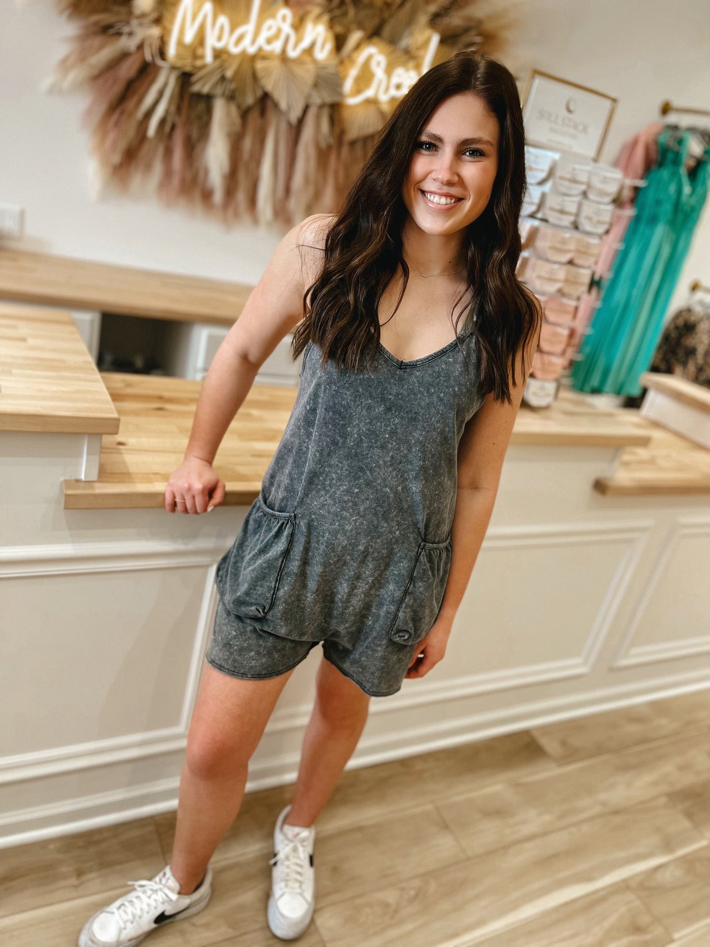 Comfy Is My Superpower Black Romper