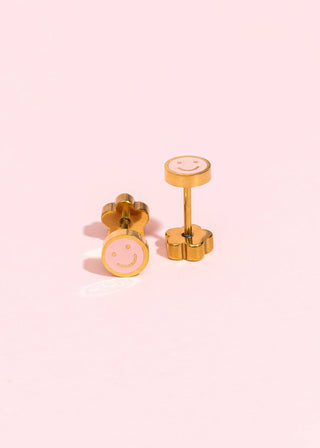 Pierced Co Tiny Pink Smiley