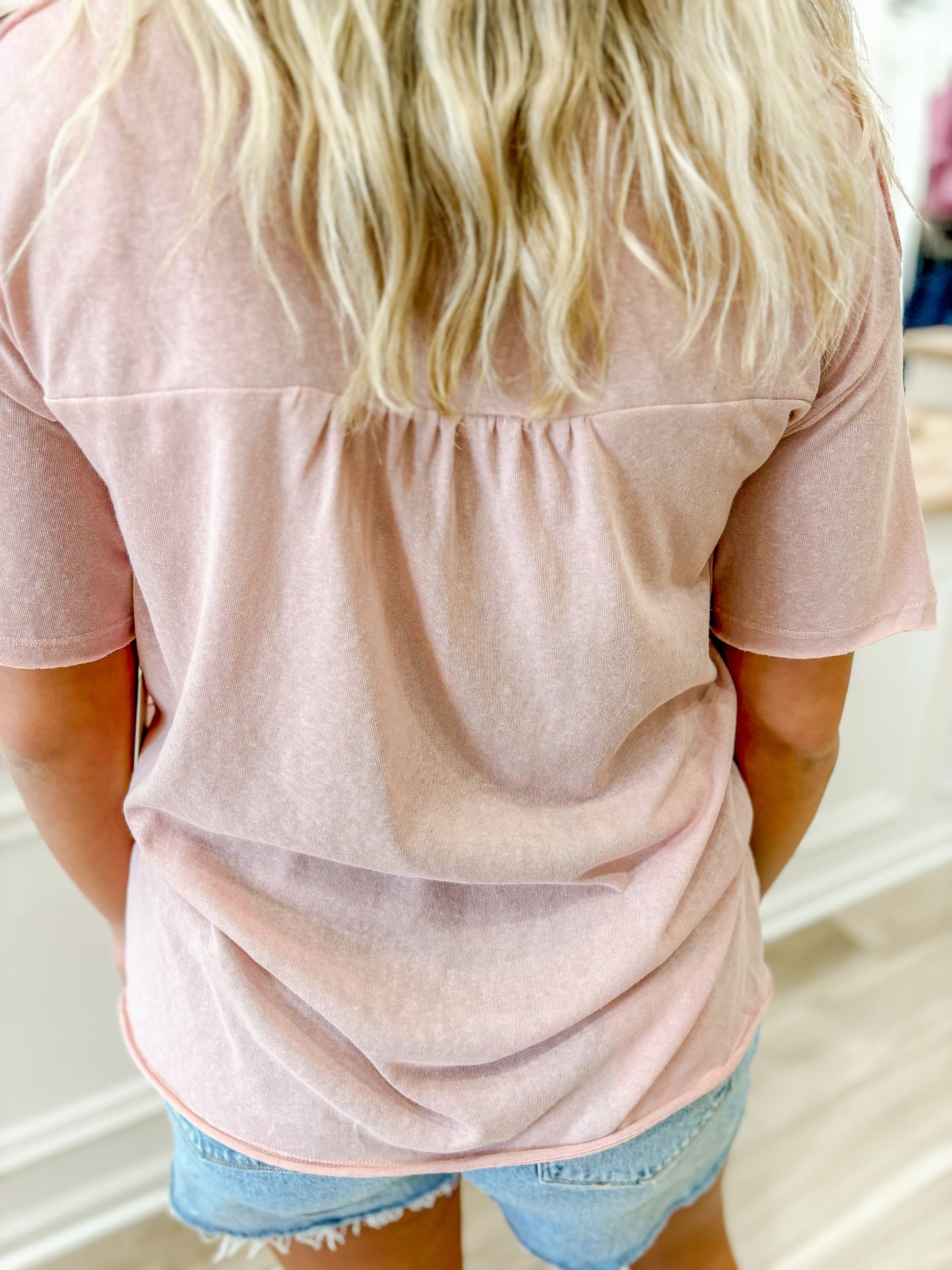 Less Is More Blush Loose Fit Tee