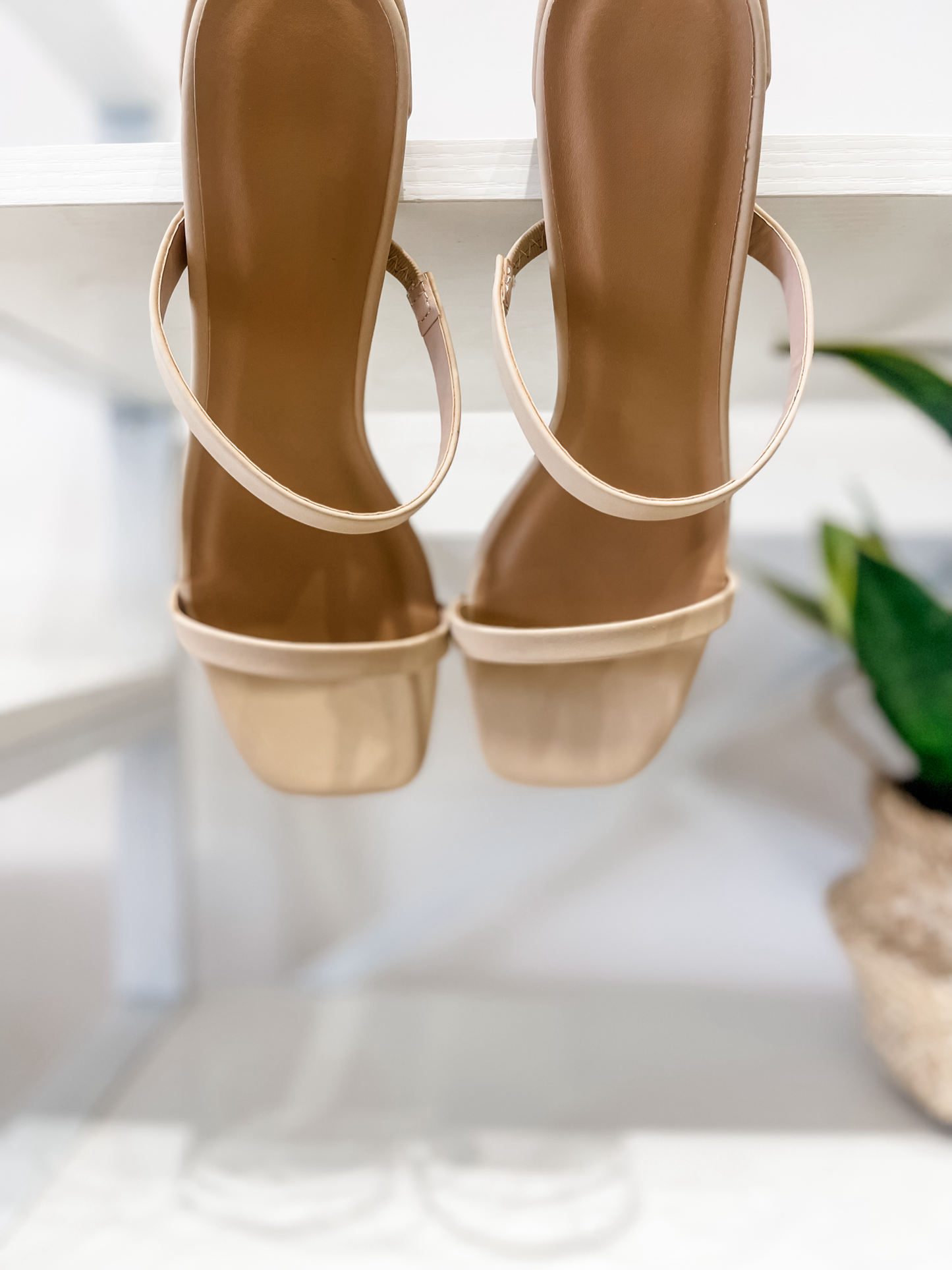 Timeless Steps Nude Square Heels
