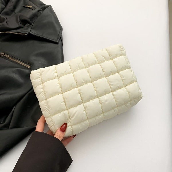 Quilted Puffy Cosmetic Makeup Bag