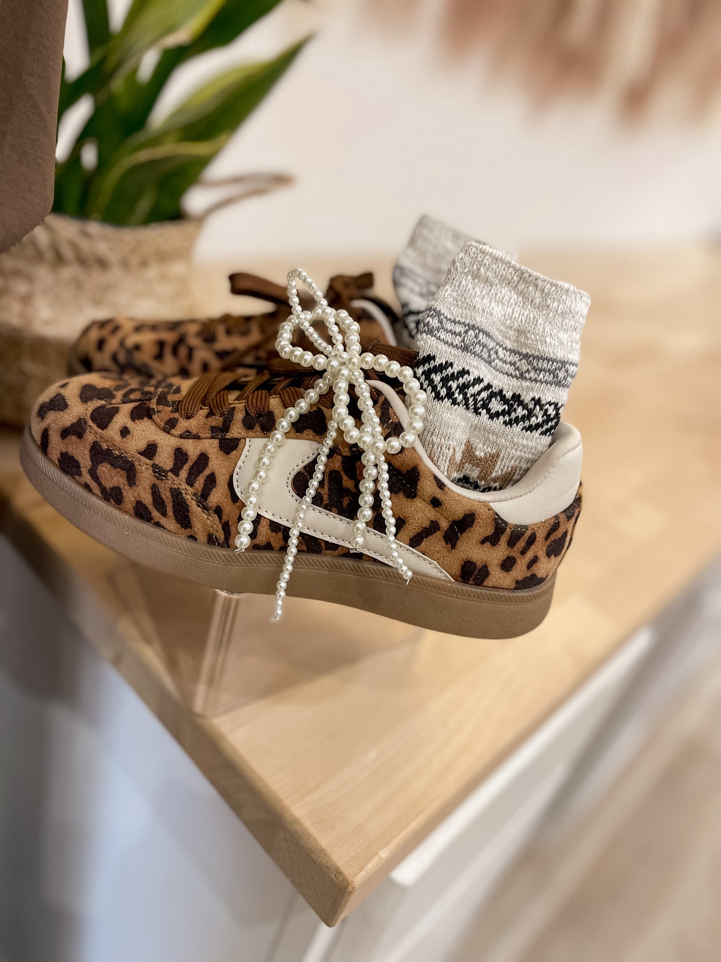 Leopard Gum Sole Sneakers