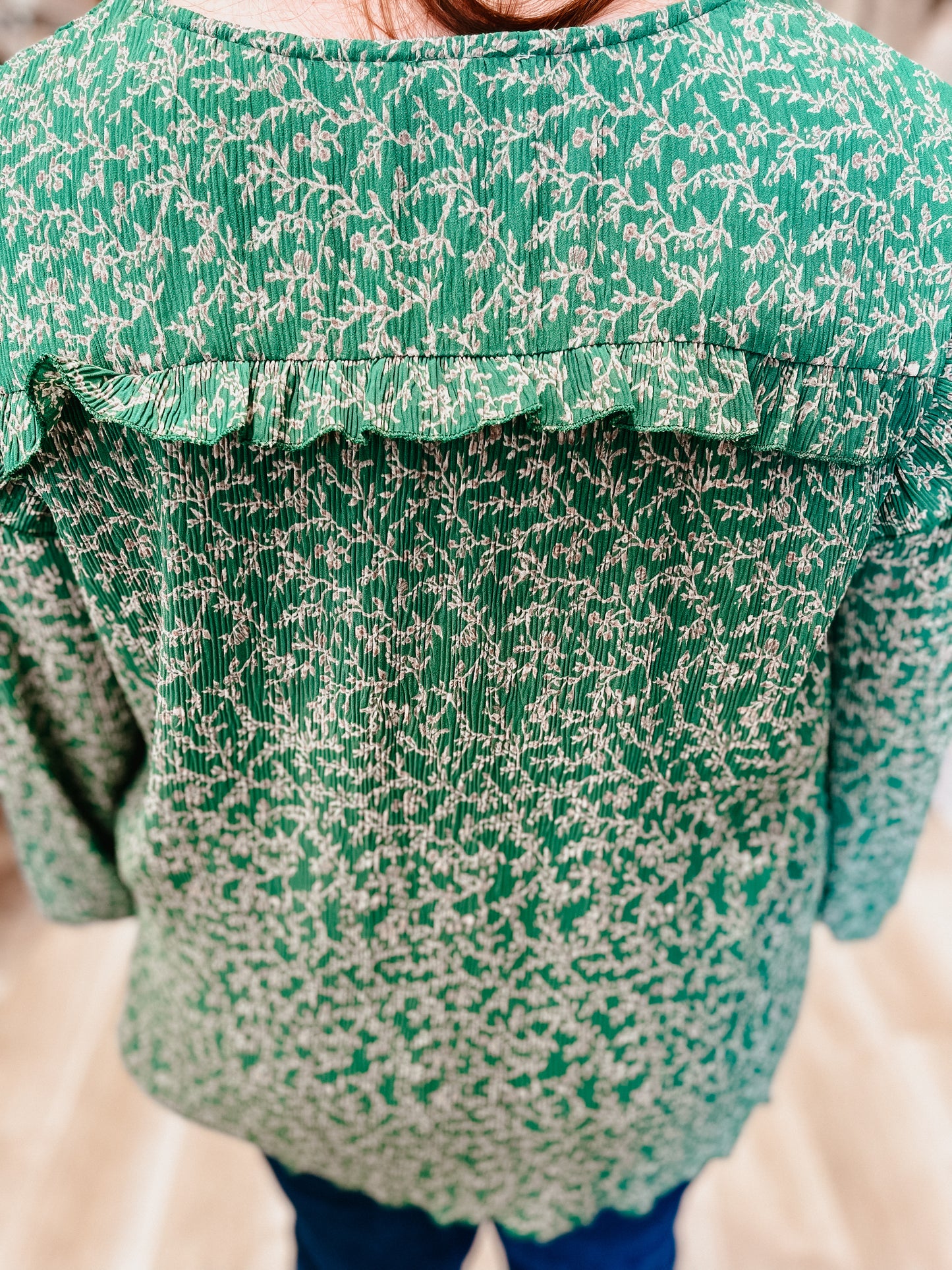 Pure Enchantment Forest Green Curvy Blouse