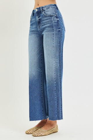 Risen High Rise Wide Side Seam Denim