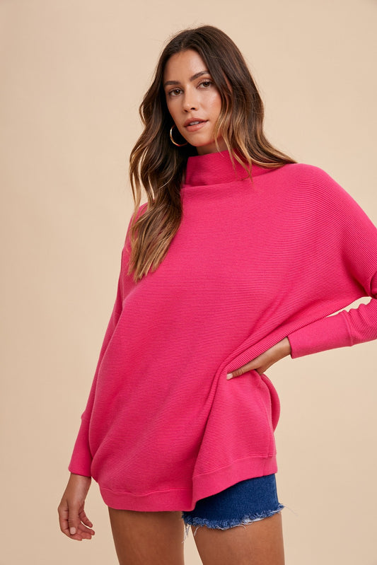 Cocktail Hour Hot Pink Tunic Sweater