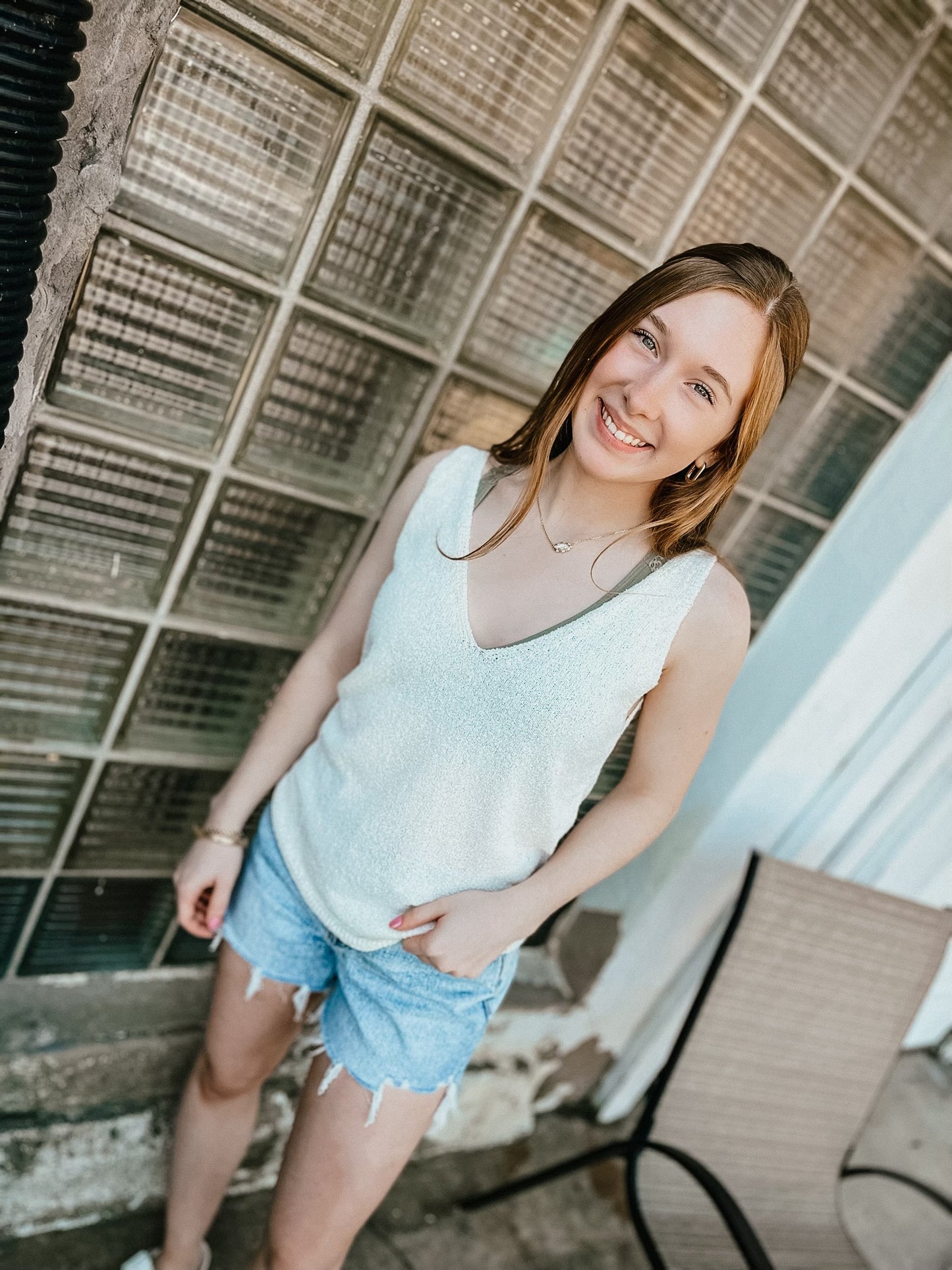 Tank Top Life Ivory Sweater Tank