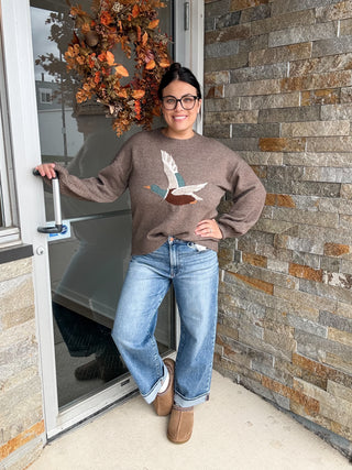 Mocha Mallard Loose Fit Sweater