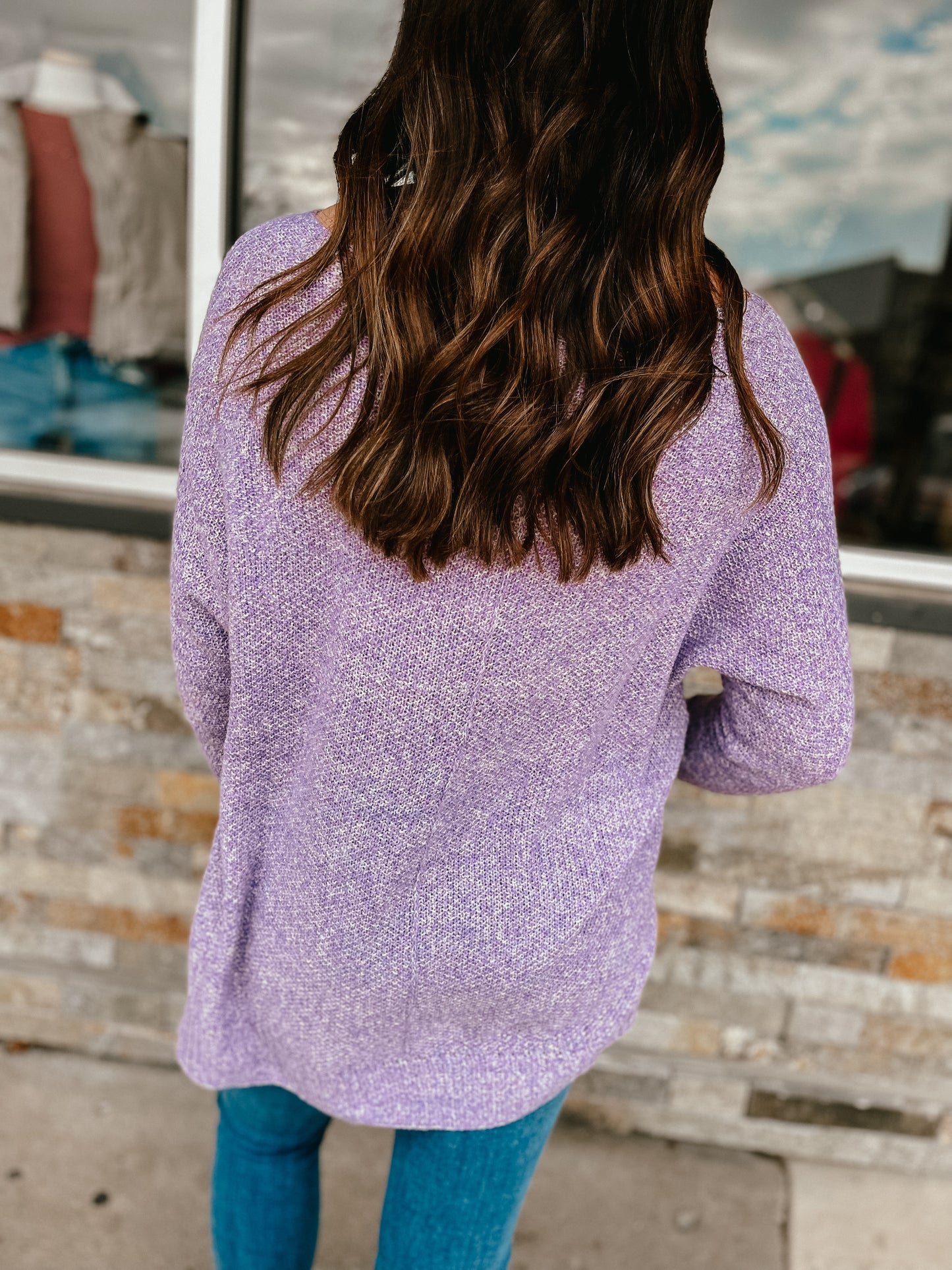 Hello Spring Lilac Lightweight Sweater