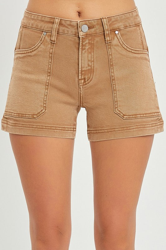 Risen Mid Rise Cocoa Shorts