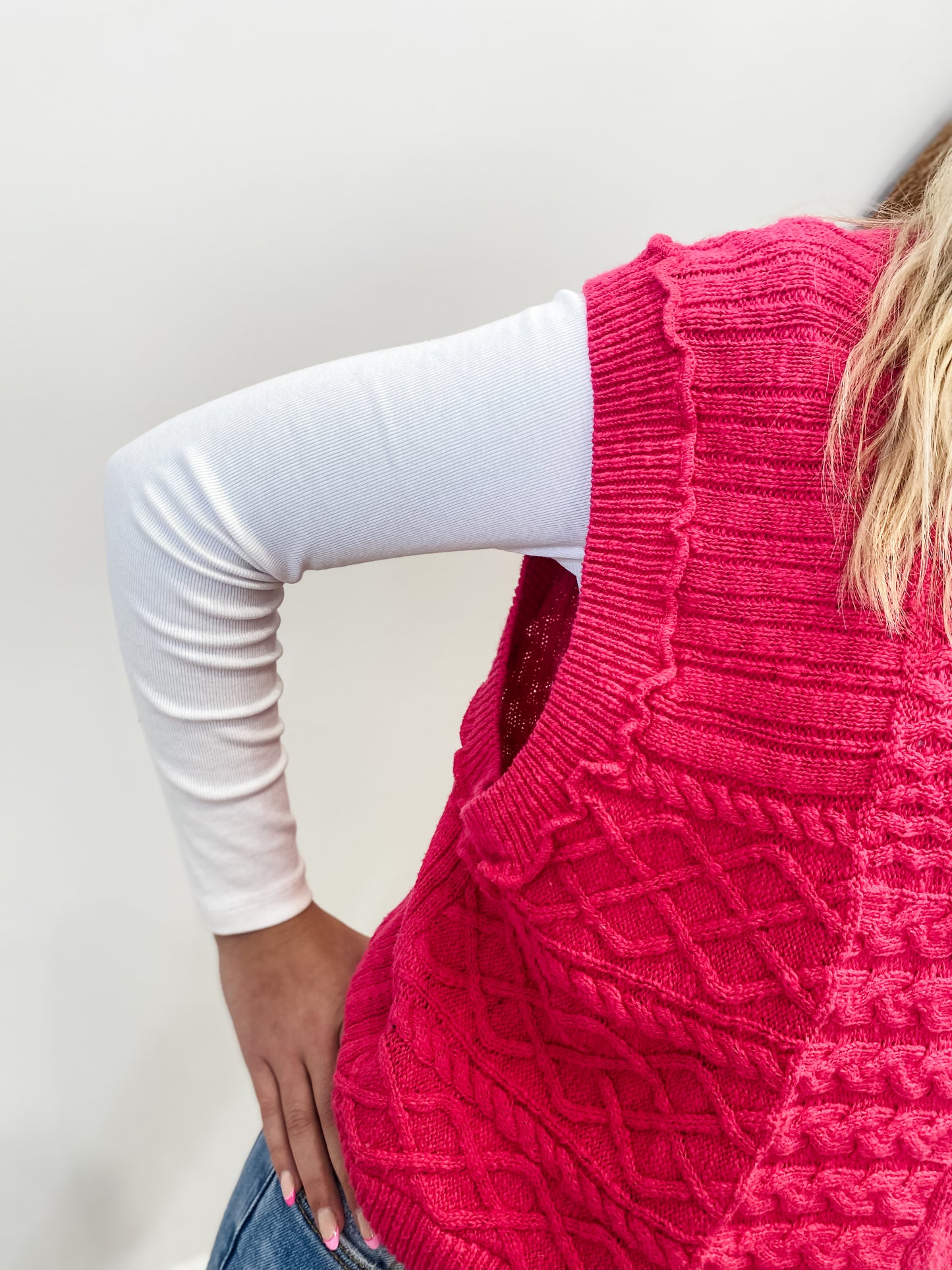 Loving You Is Easy Berry Sweater Vest