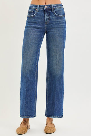 Risen Dark Tummy Control Straight Leg Denim