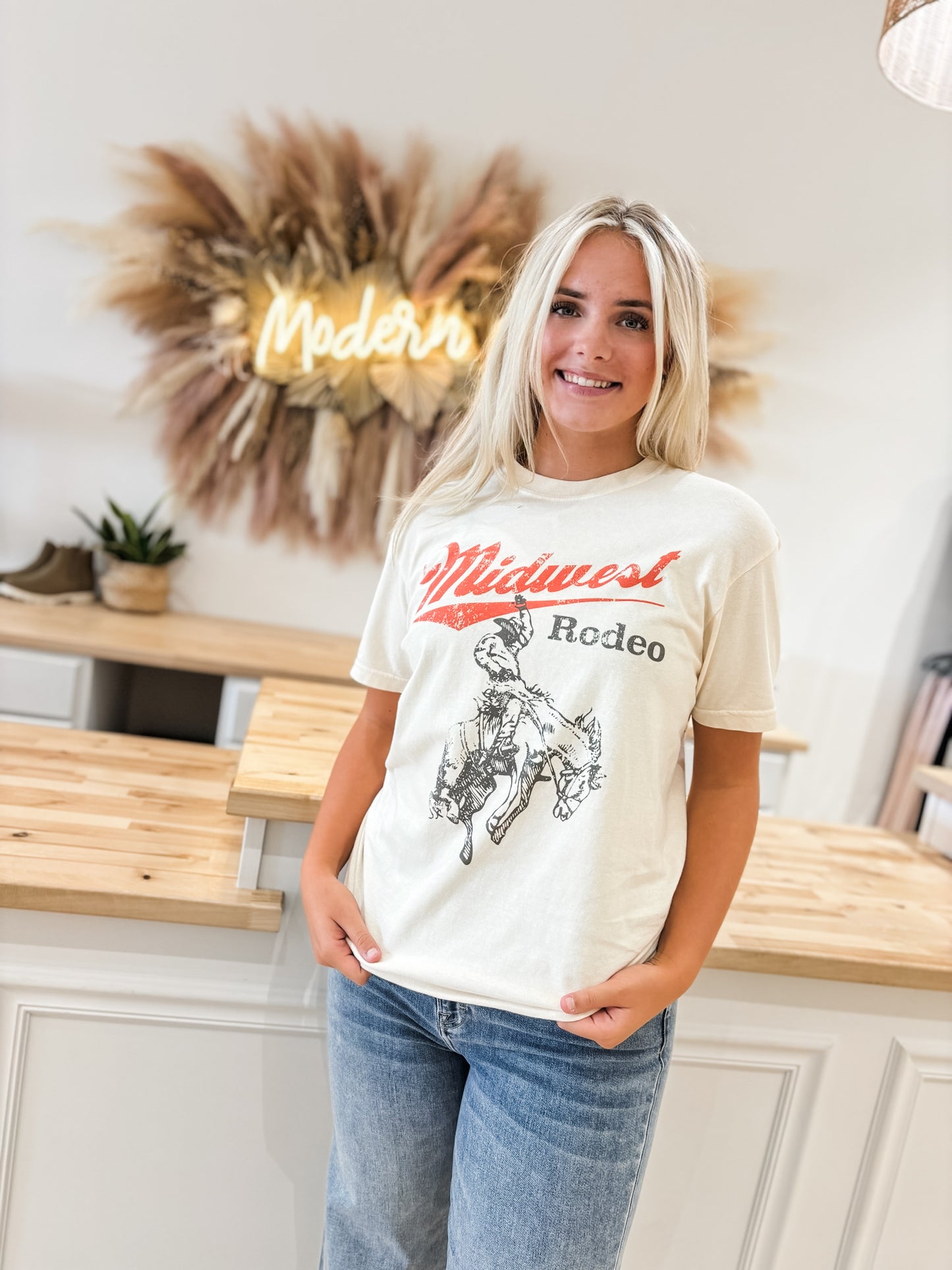 Midwest Rodeo Ivory Comfort Colors Tee