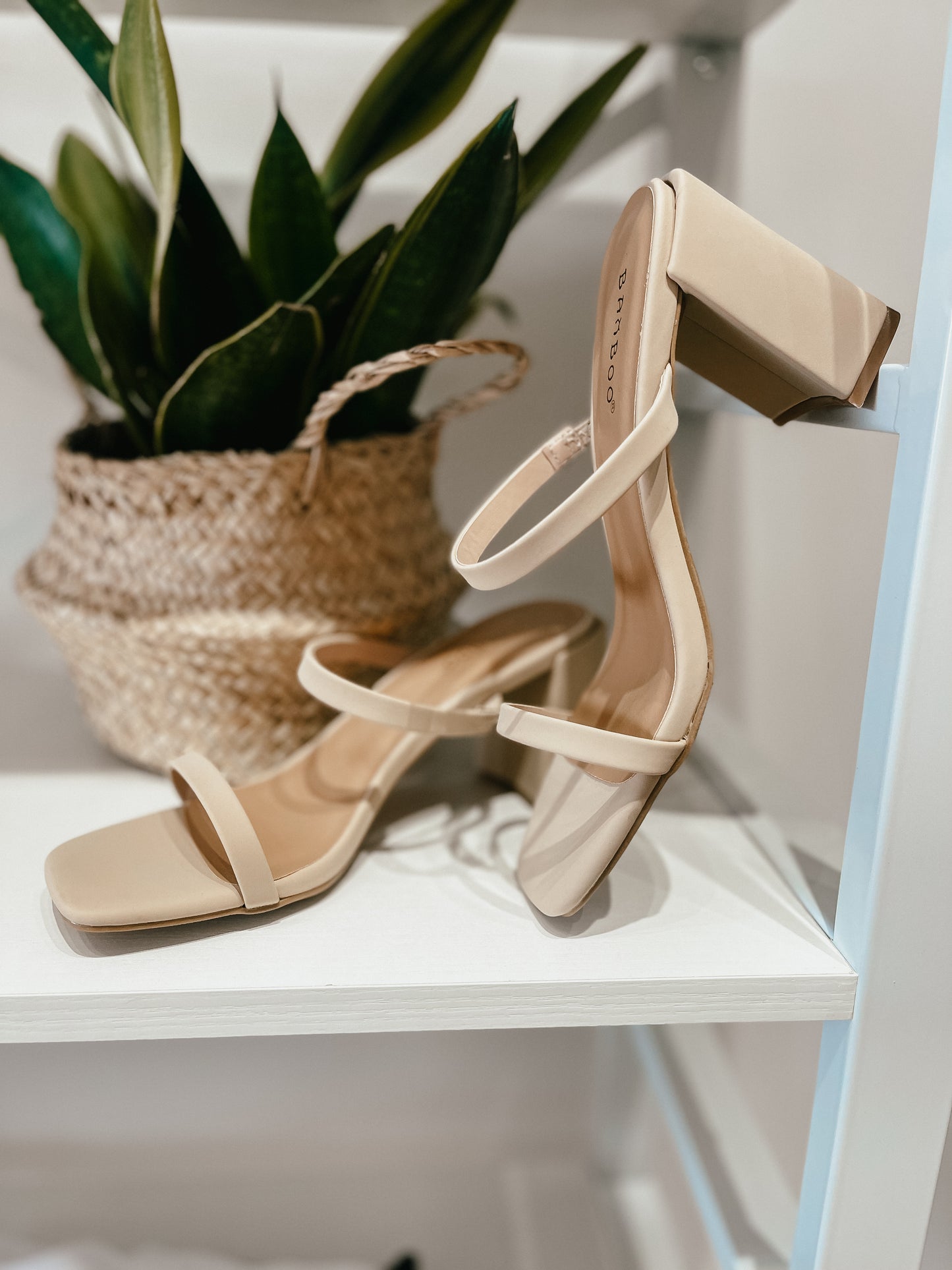 Timeless Steps Nude Square Heels