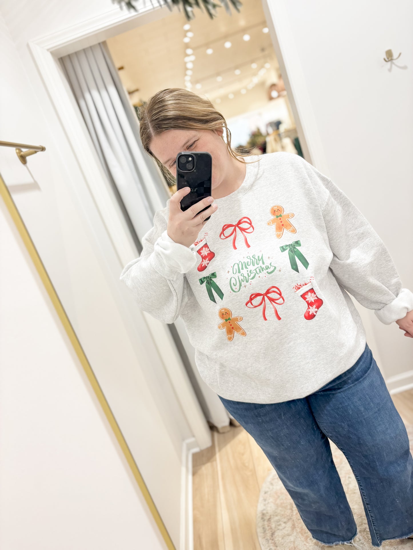 Merry Christmas Gingerbread Crewneck