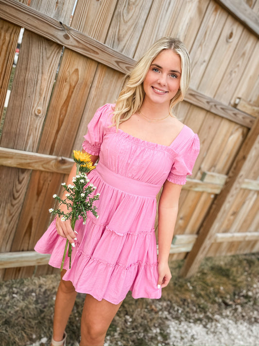 Small Town Girl Pink Mini Dress