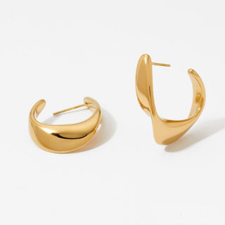 Freestyle Wave Hoop Earrings
