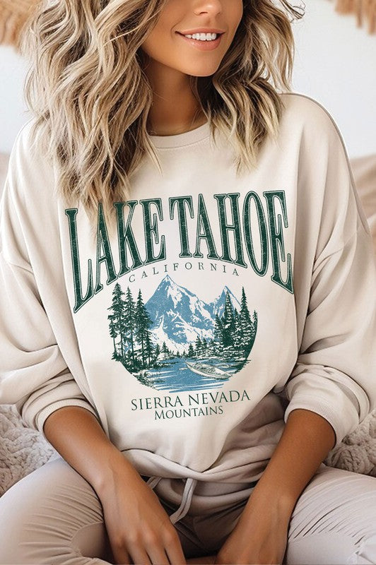 Lake Tahoe Oat Graphic Sweatshirt