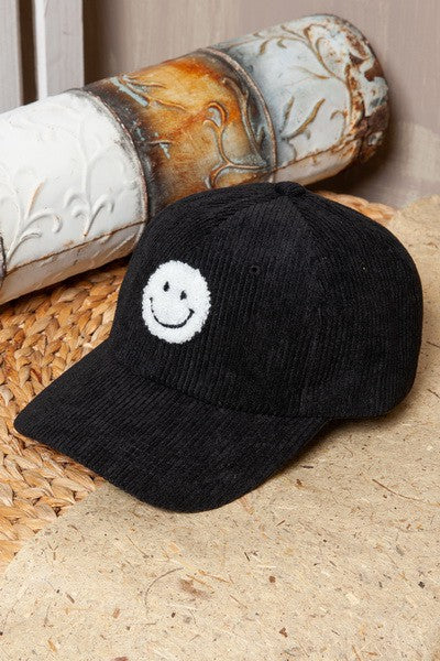 Smile Corduroy Baseball Hat