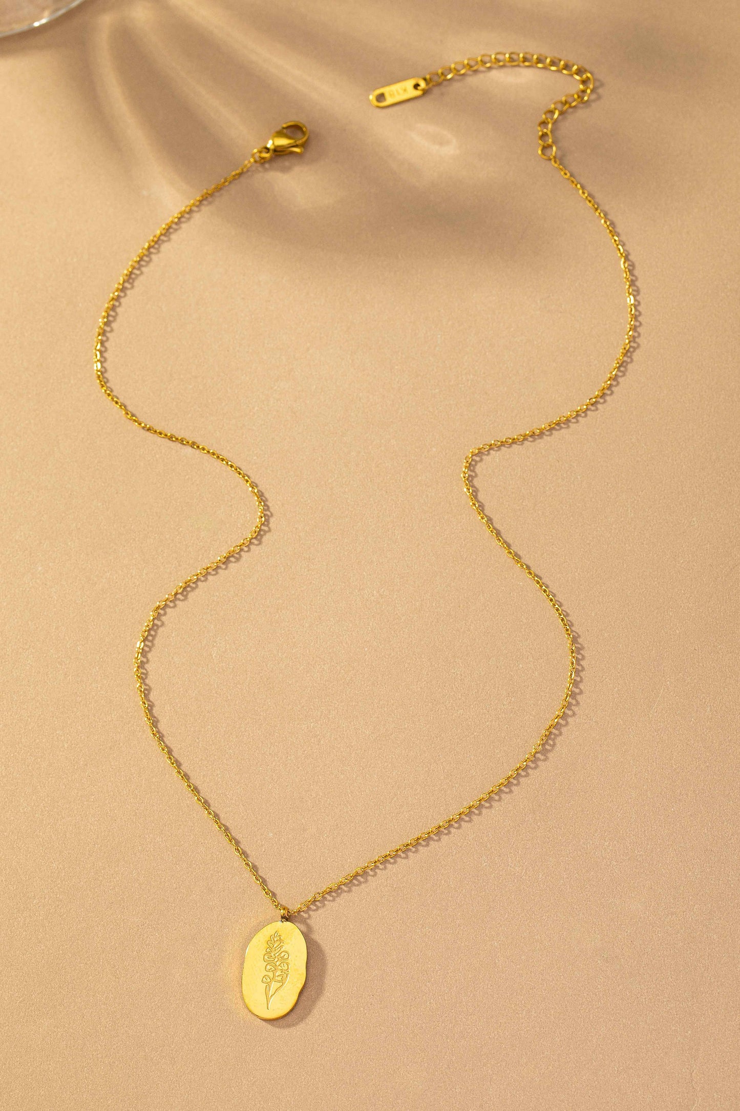 Birth Month Flower Pendant Necklace