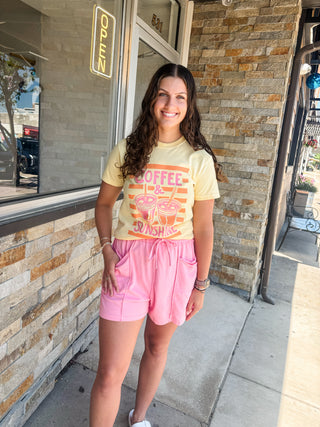 Candy Pink Mineral Wash Utility Short