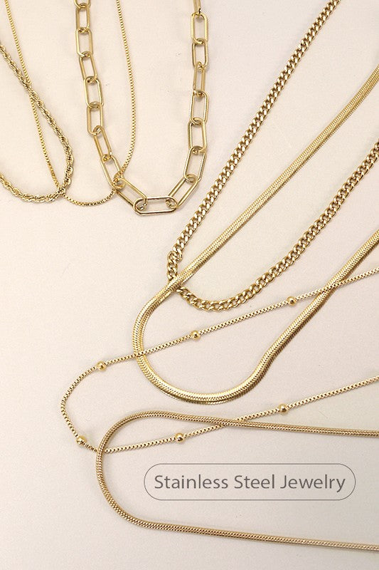 Gold Stainless Steel Chain Necklaces