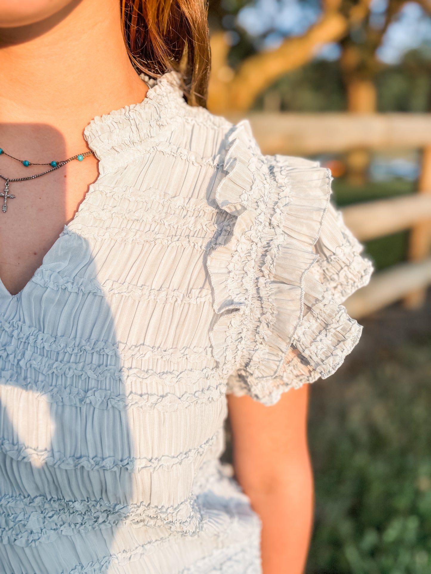 Keeping It Cute Dust Blue Blouse