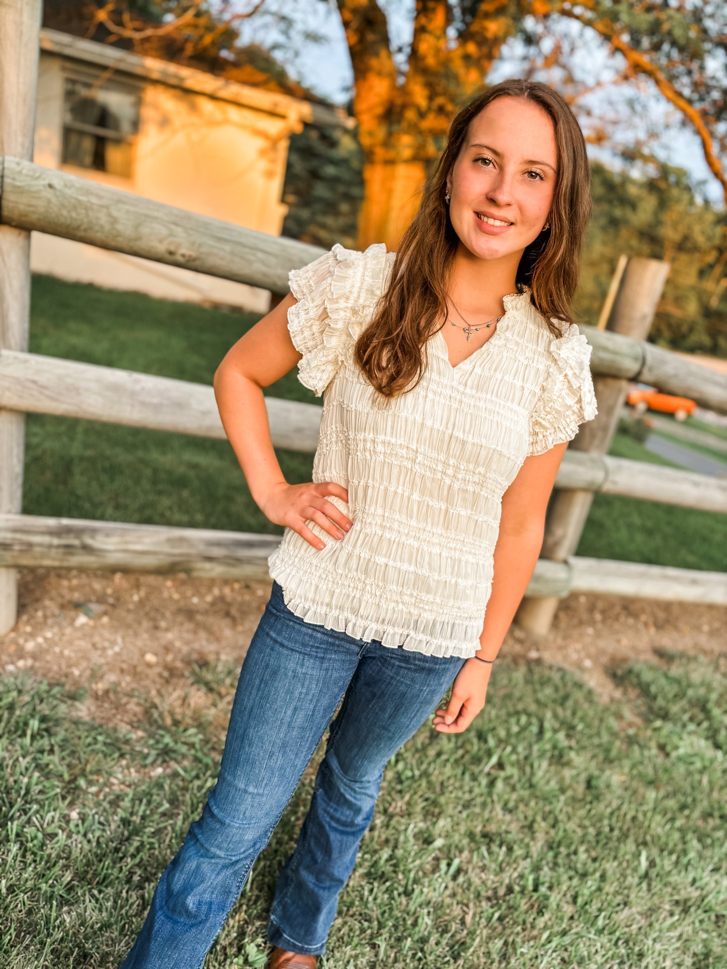 Keeping It Cute Ivory Blouse