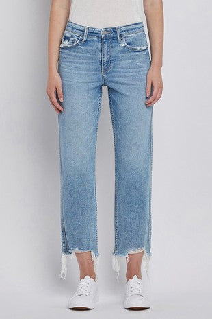 Vervet High Rise Straight Leg Denim