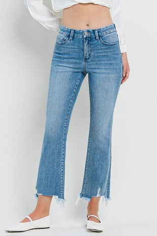 Flying Monkey Light High Rise Kick Flare Denim