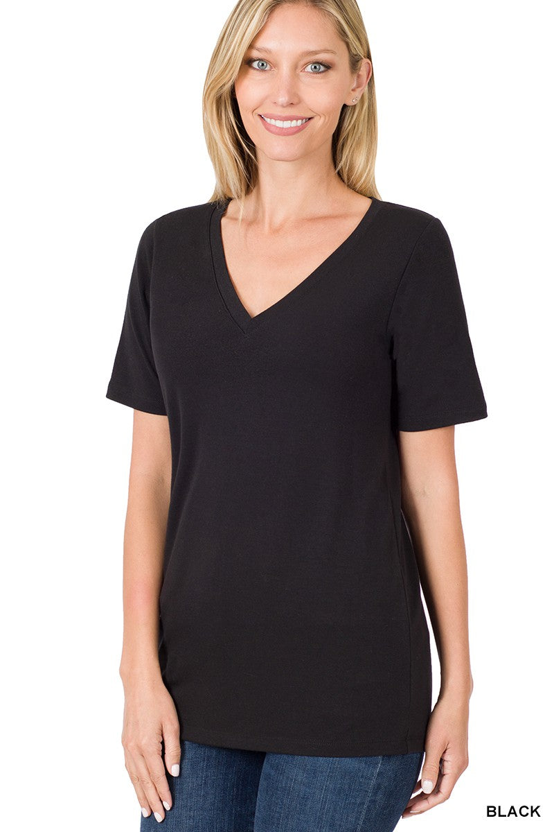 Everyday Basic Buttery Soft Black Tee