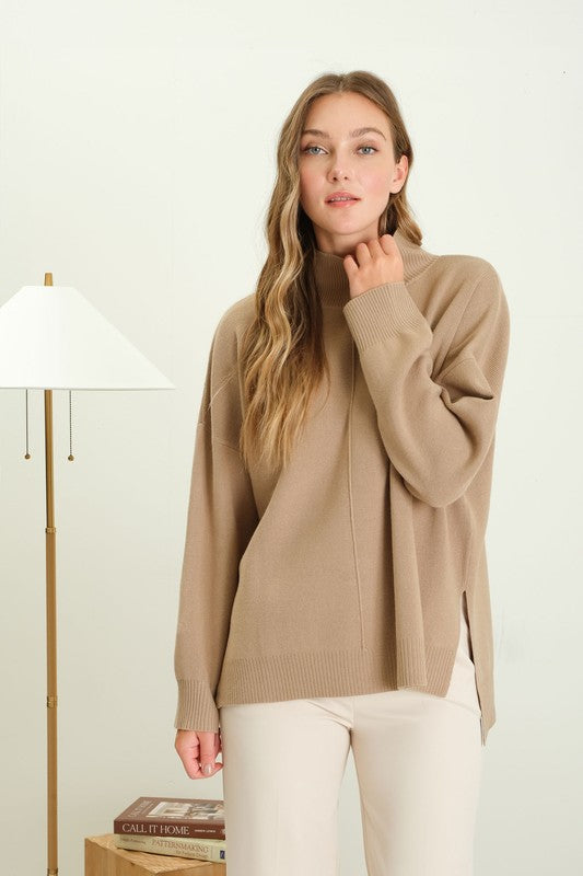 Happier Now Mocha Sweater