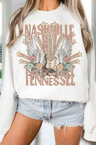 Nashville White Graphic Sweatshirt