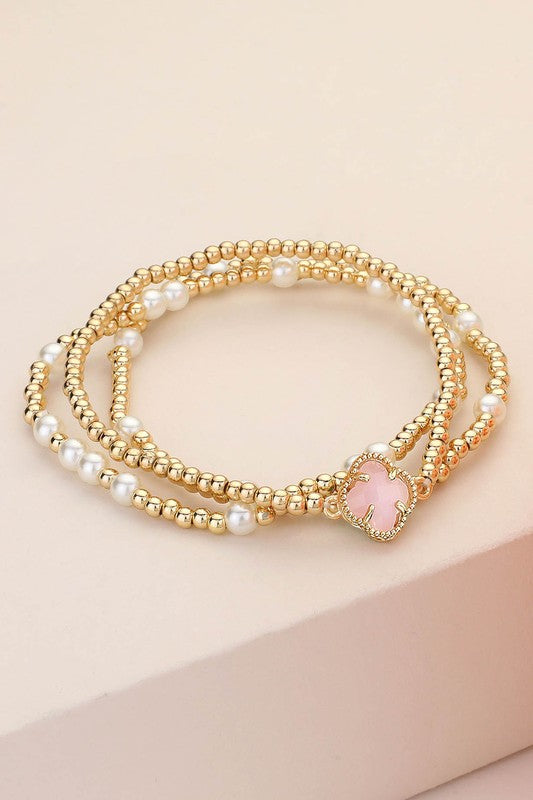 Pointed Pearl Gold Bracelets