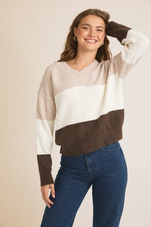 The Winter Color Block Sweater