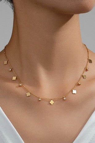 Gold Clover Necklace