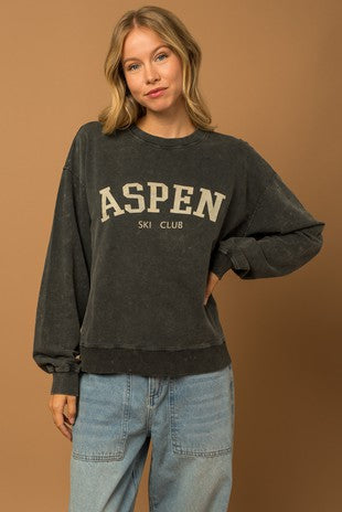 Aspen Ski Club Charcoal Sweatshirt