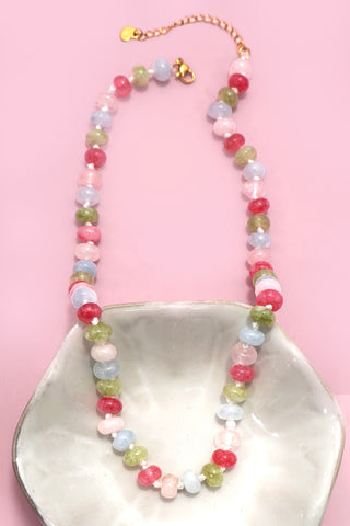 Semi Precious Glass Mixed Necklace