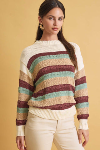 Multi Textured Chunky Statement Sweater