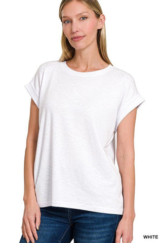 All The Time White Slub Tee - Modern Creek Boutique