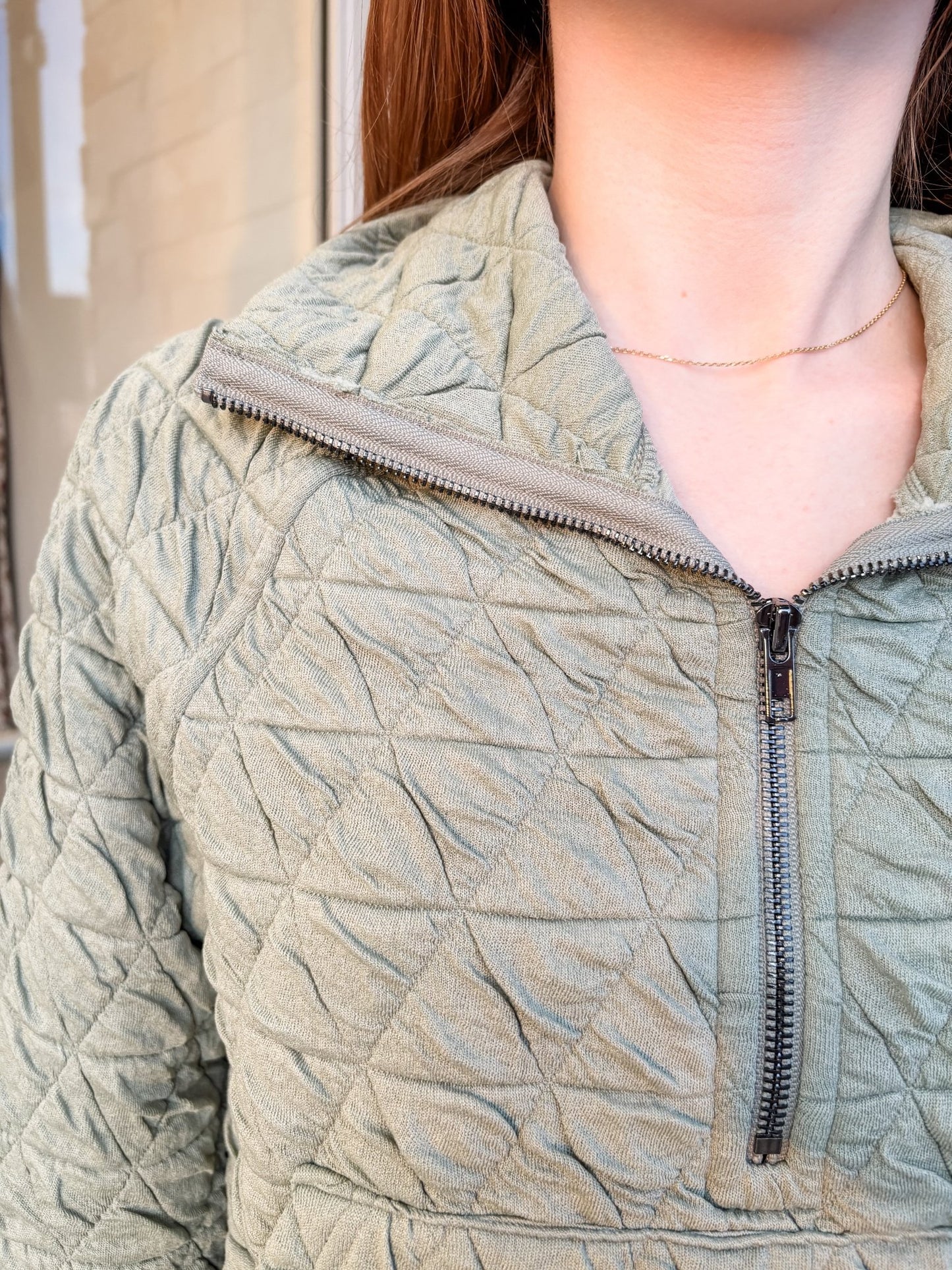 Alpine Breeze Sage Zip Up - Modern Creek Boutique