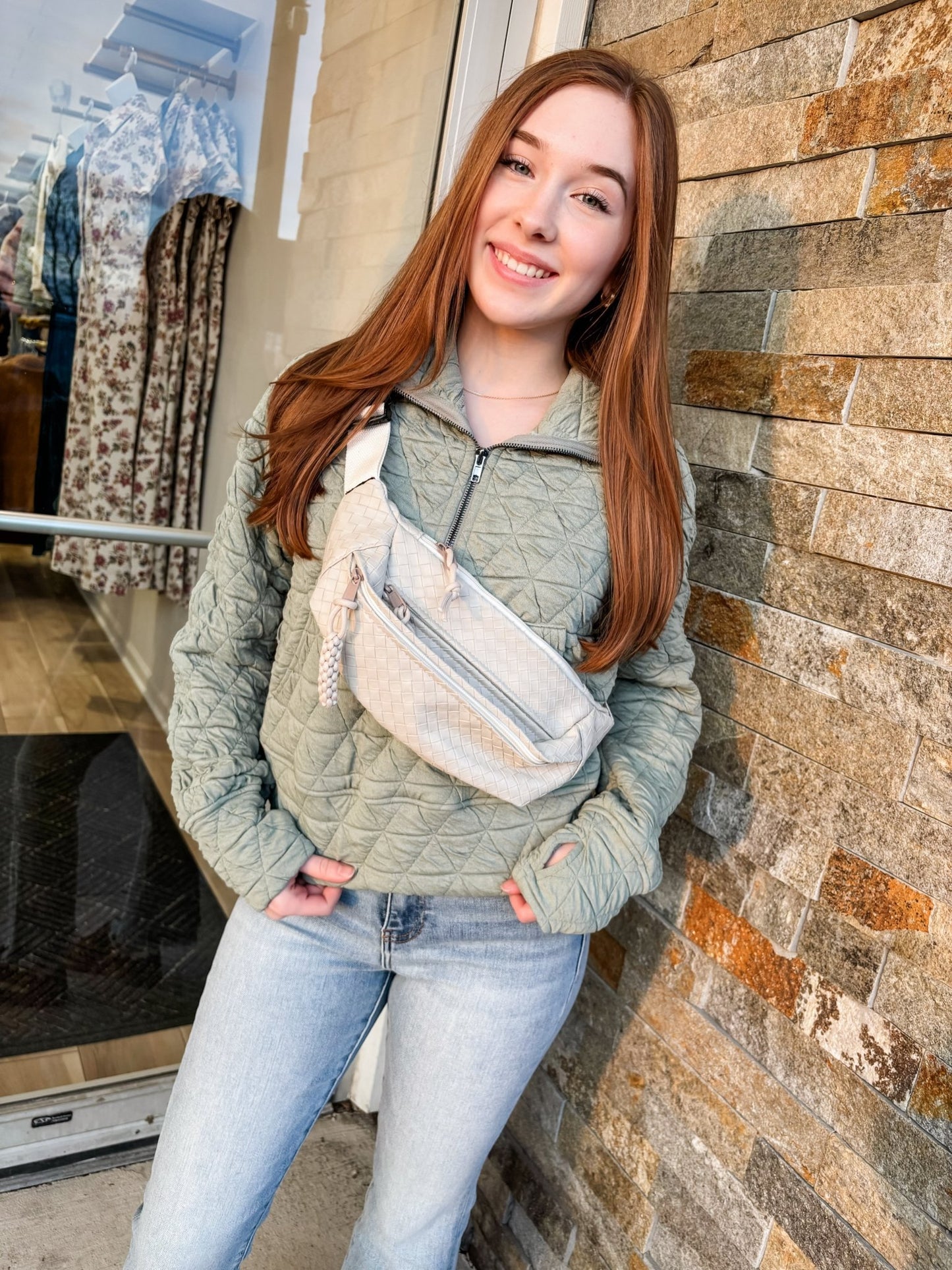 Alpine Breeze Sage Zip Up - Modern Creek Boutique