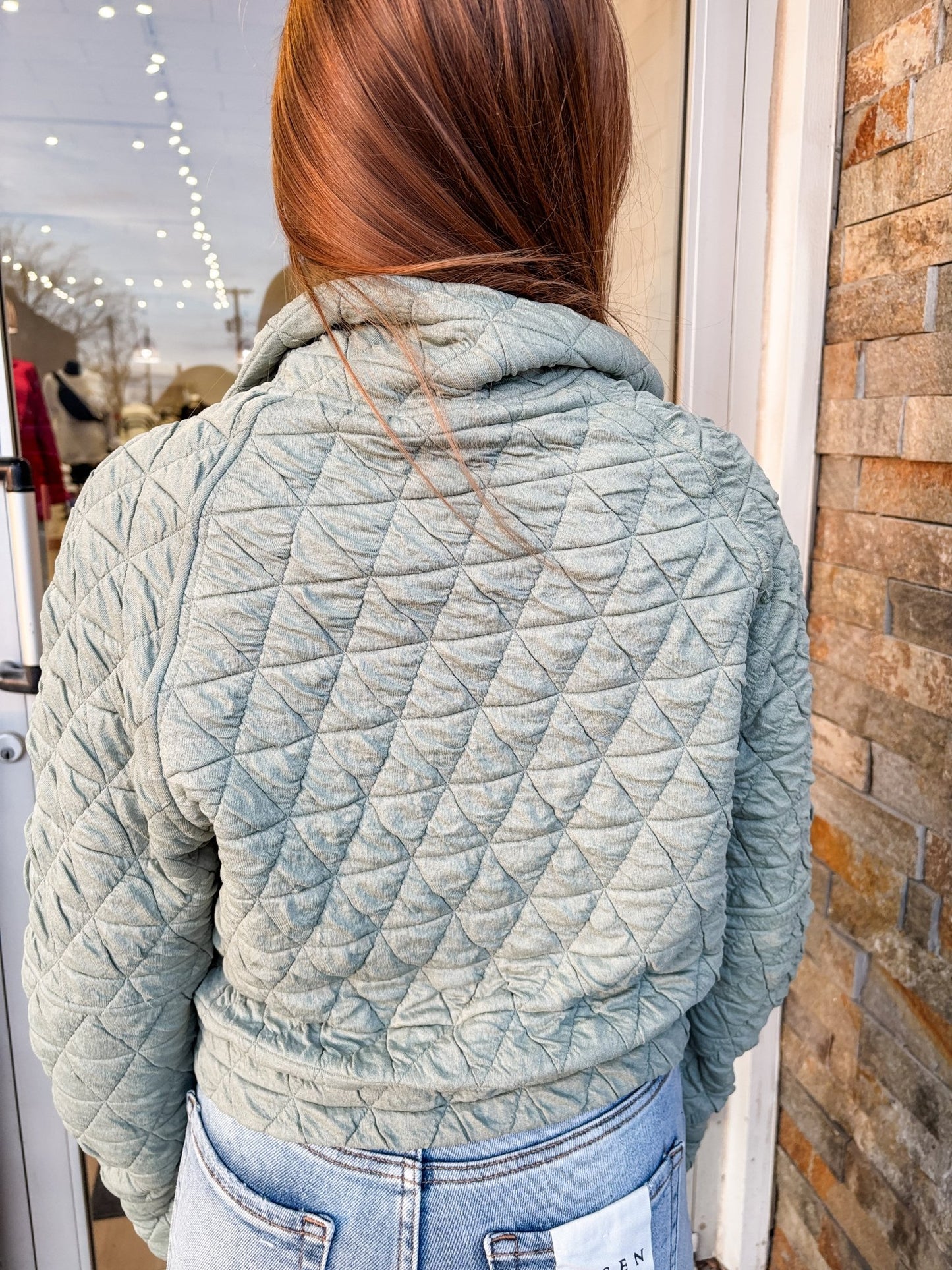 Alpine Breeze Sage Zip Up - Modern Creek Boutique