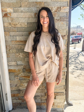Ash Mocha French Terry Matching Set - Modern Creek Boutique