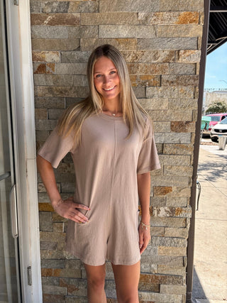Ash Mocha Reversible Casual Romper - Modern Creek Boutique