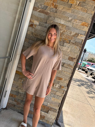 Ash Mocha Reversible Casual Romper - Modern Creek Boutique