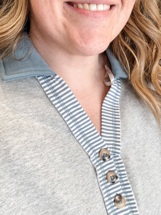 At This Second Grey Curvy top - Modern Creek Boutique