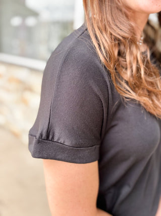 Black Modal Basic Tee - Modern Creek Boutique