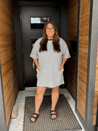 Black Textured Knit Dress - Modern Creek Boutique